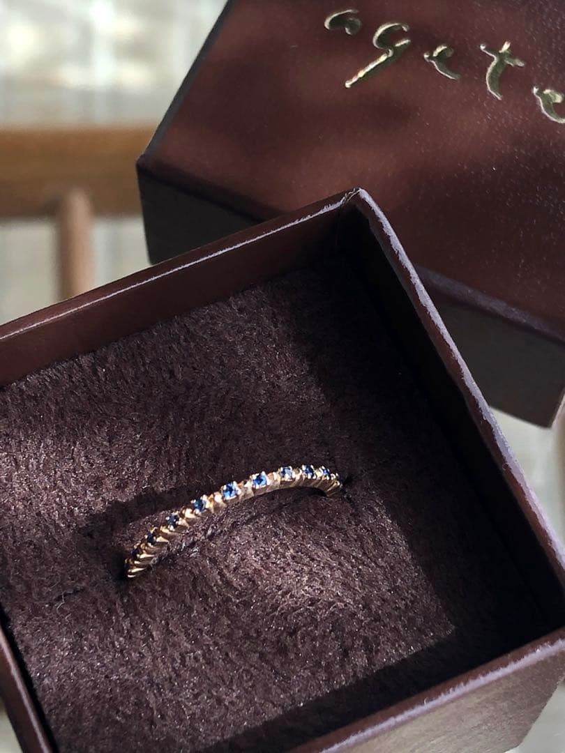 agete K10 サファイア リング