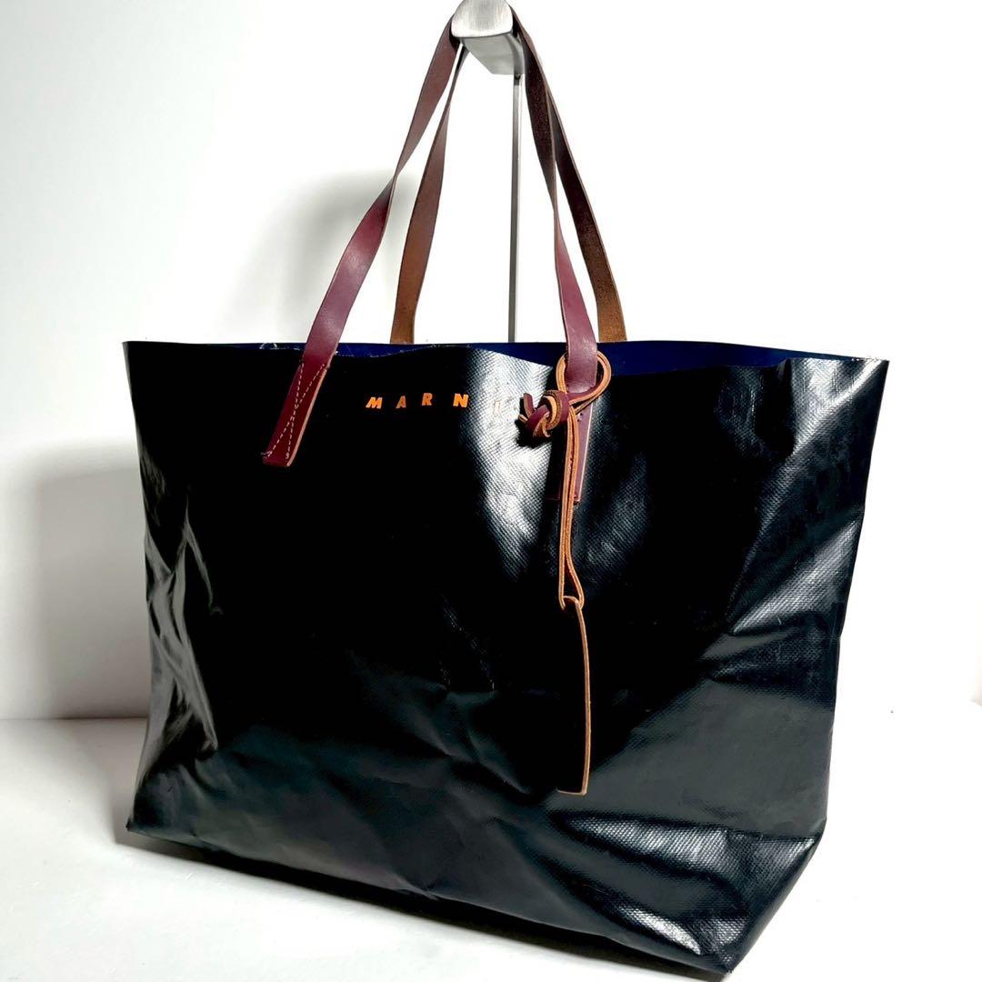 MARNI マルニ PVC トートバッグ エコバッグ 大容量 肩掛け A4可能