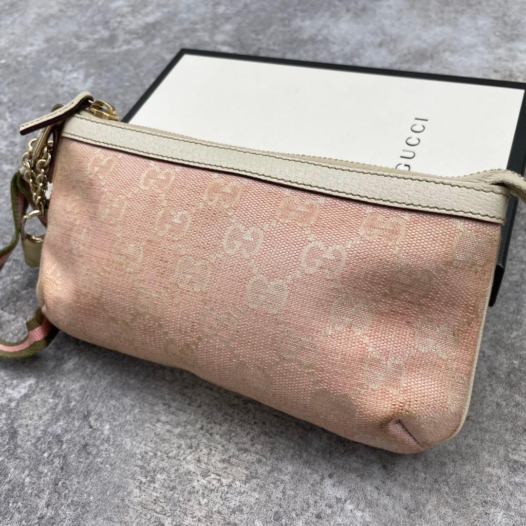 GUCCI グッチ　ポーチ　ピンク　GG総柄　チャーム付き　キャンバス 楽天市場】【バッグ】GUCCI グッチ GGキャンバス アクセサリーポーチ