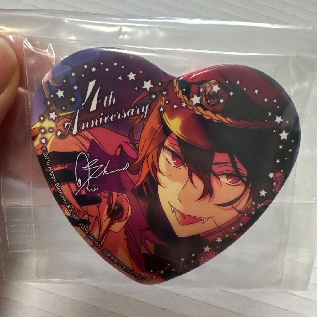 あんスタ/朔間零】ハート型缶バッジ4個 - メルカリ