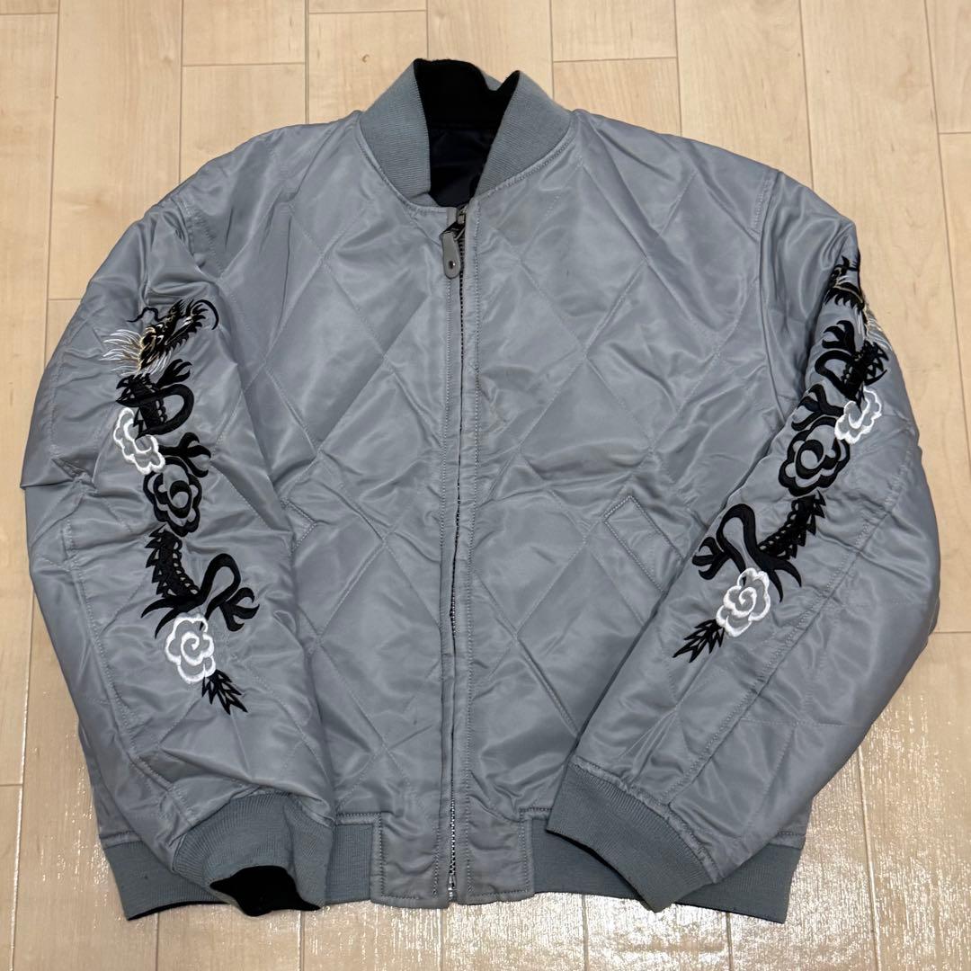 90s リバーシブルA BATHING APE 刺繍 NIGO期　スカジャン