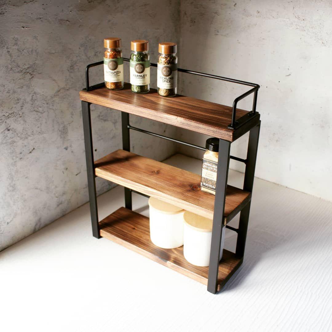 アイアンコンパクトスパイスラック・35cm