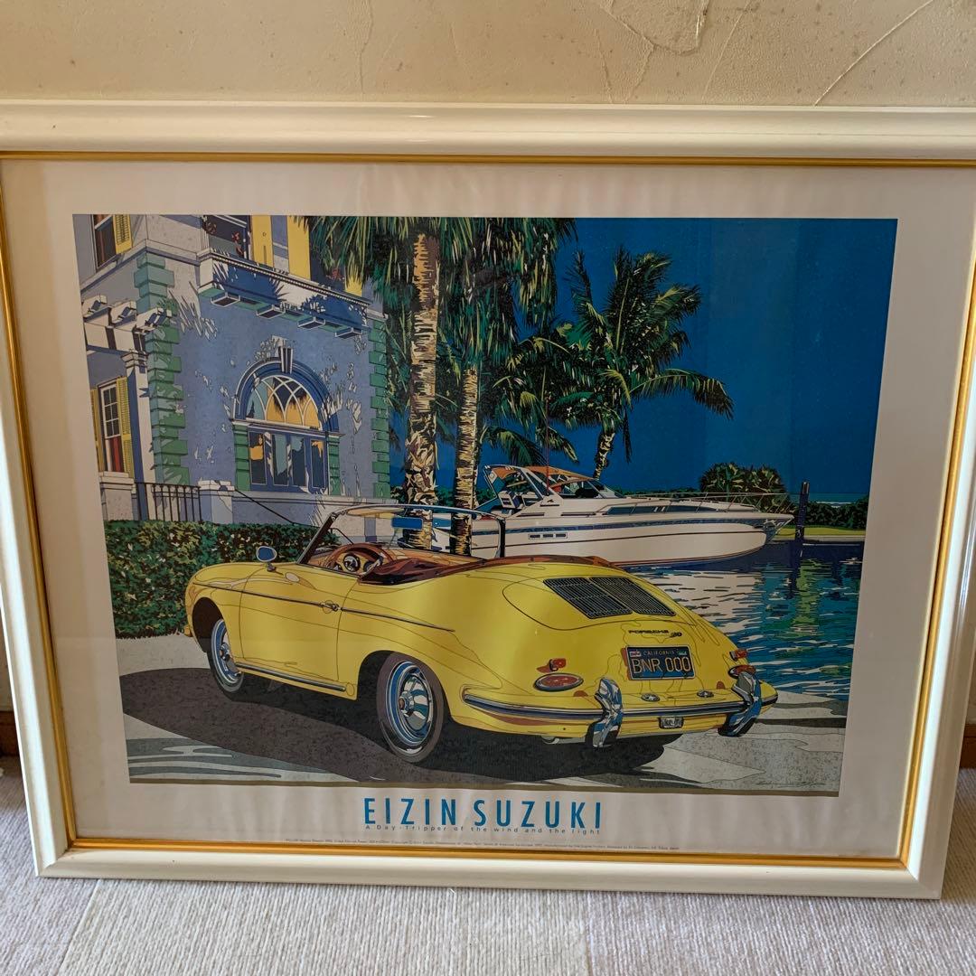 鈴木英人　EIZIN SUZUKI 版画 ポスターフレーム付き 楽天市場】鈴木英人 「ファン ステップ」 アートポスター 額付き