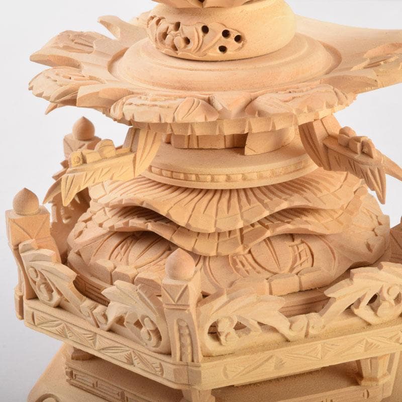 仏教美術 柘植彫刻 西立弥陀像 仏像 華鬘台 C 9122 - メルカリ