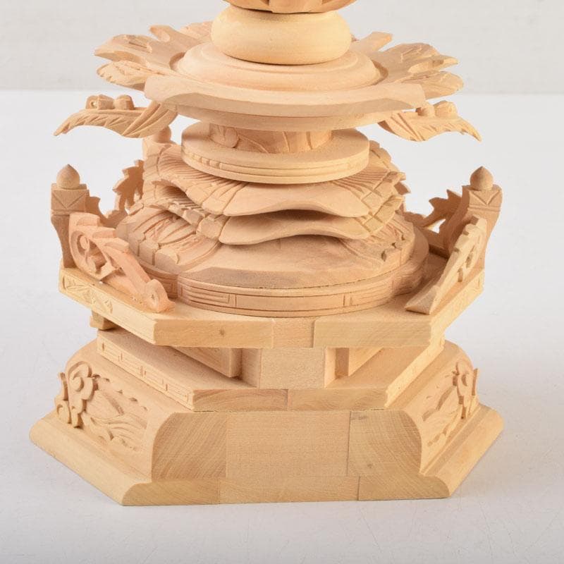 仏教美術 柘植彫刻 西立弥陀像 仏像 華鬘台 C 9122 - メルカリ