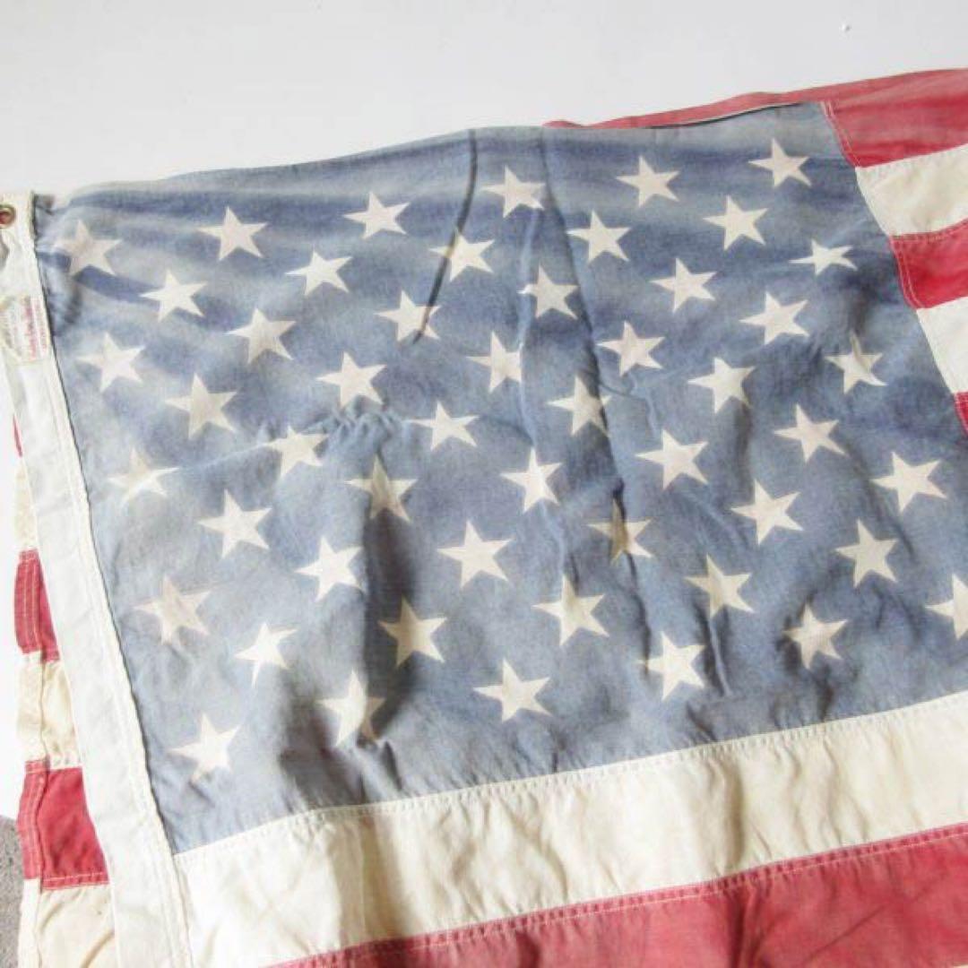 ビンテージ 50星 アメリカ国旗 星条旗 コットン 81.5cm×142cm