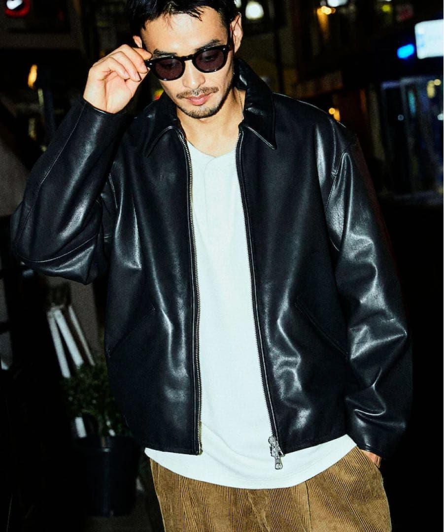 【新品】FREAK'S STORE フリークスストア レザージャケット サイズL FREAK'S STORE/レザレット ジップ ライダースジャケット｜Daytona Park