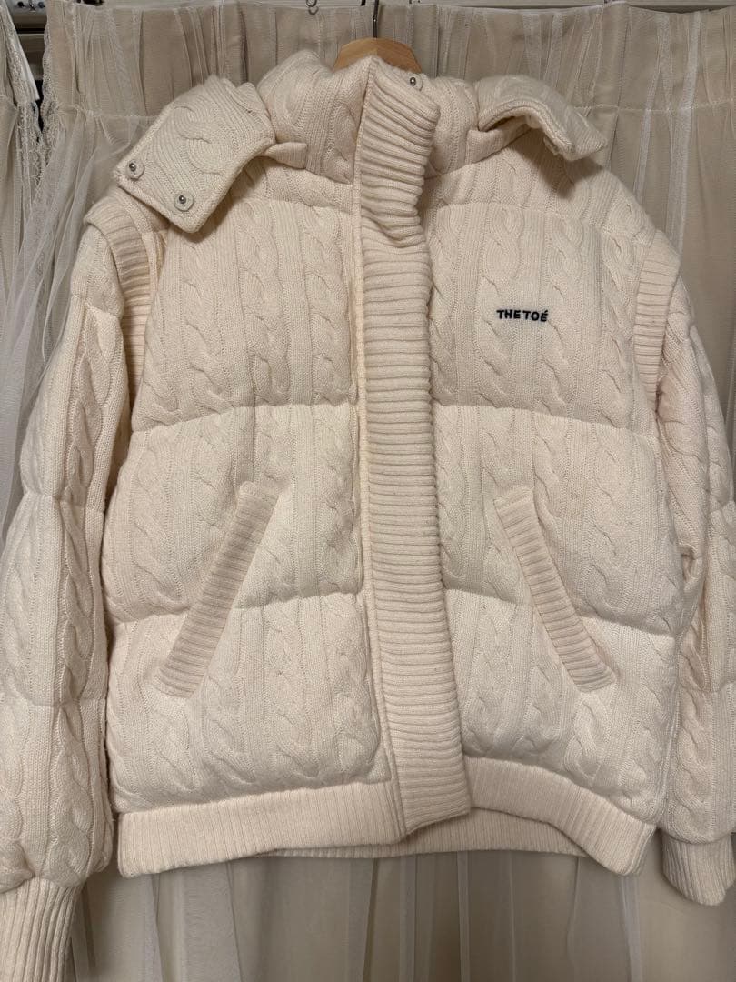 The toe Shard Knit Down ホワイト - THE TOE Shard Knit Down