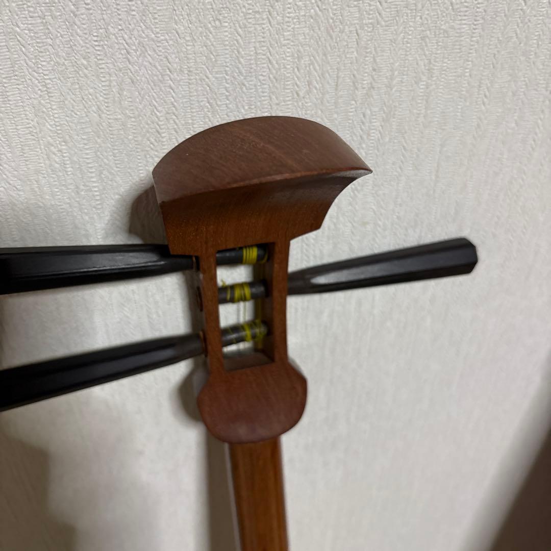 ジン様用 三味線 バチ 三絃駒 木製ハードケース 和楽器 弦楽器 白象印 純銀