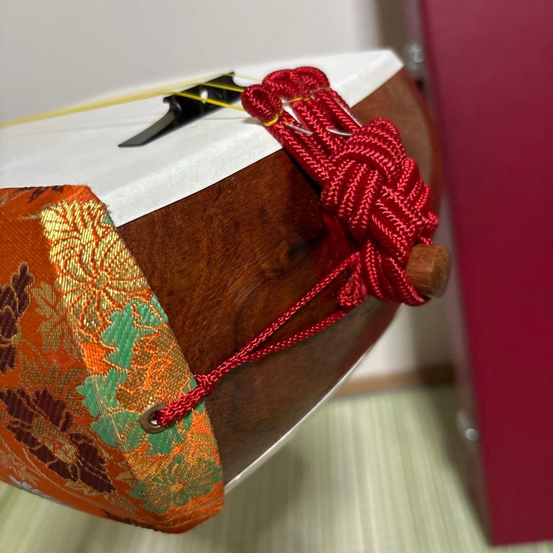 ジン様用 三味線 バチ 三絃駒 木製ハードケース 和楽器 弦楽器 白象印 純銀