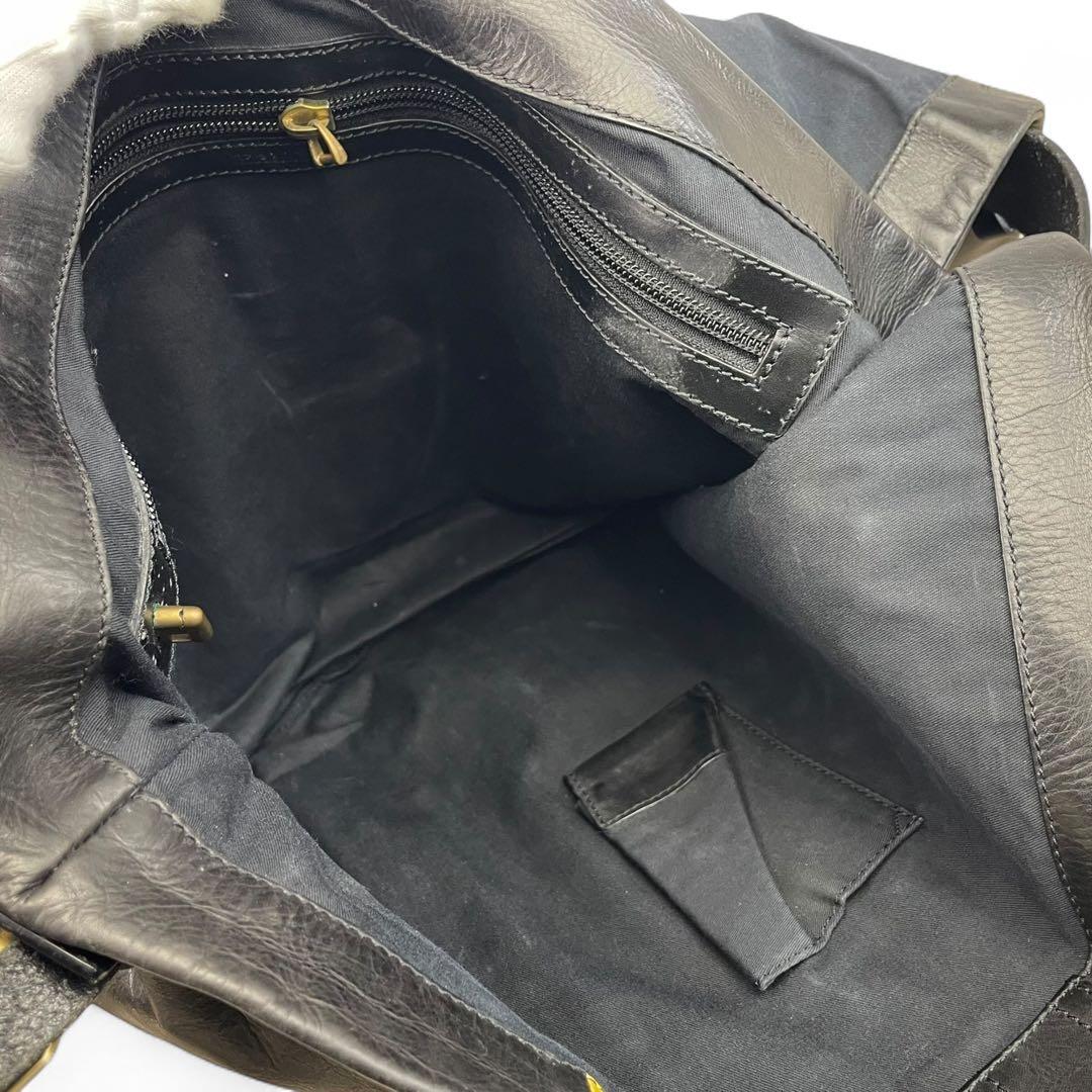 BALLY ショルダーバッグ メッセンジャーバッグ ストライプ レザー