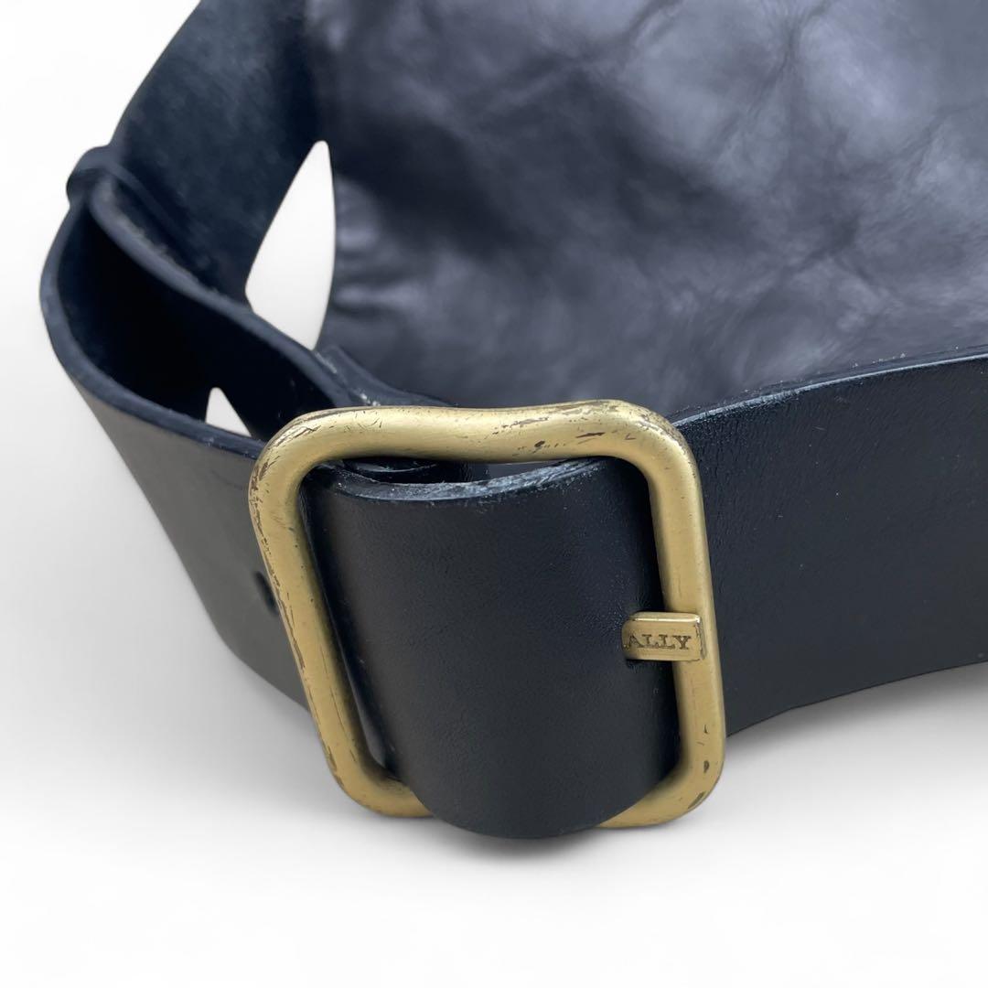 BALLY ショルダーバッグ メッセンジャーバッグ ストライプ レザー