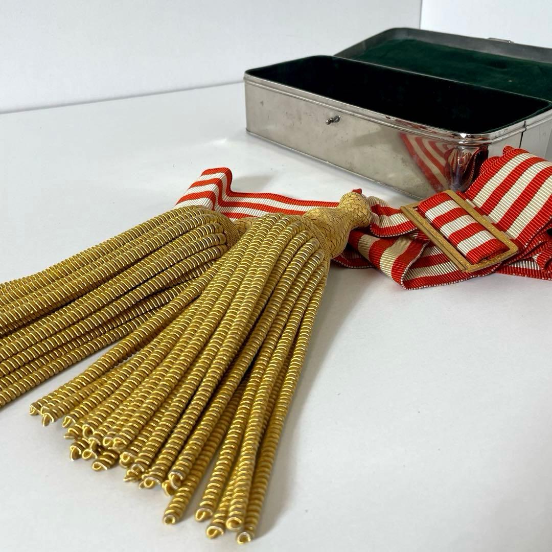 XG495 当時物・大礼服・飾帯・サッシュ・ケース付・日本軍・旧日本軍