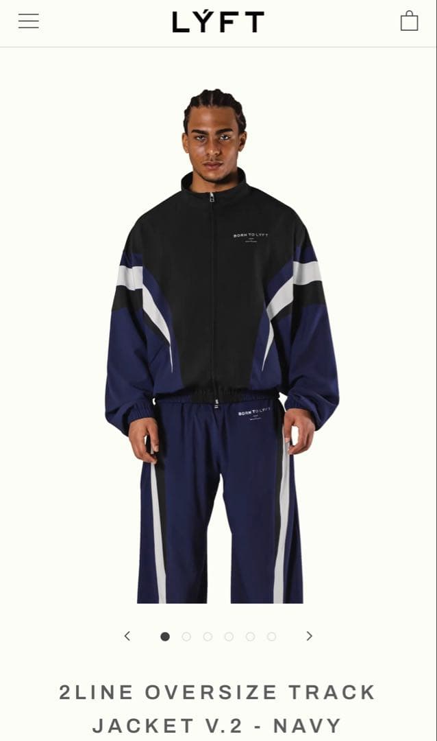 LYFT 2LINE OVERSIZE TRACK JACKET V2 ネイビー