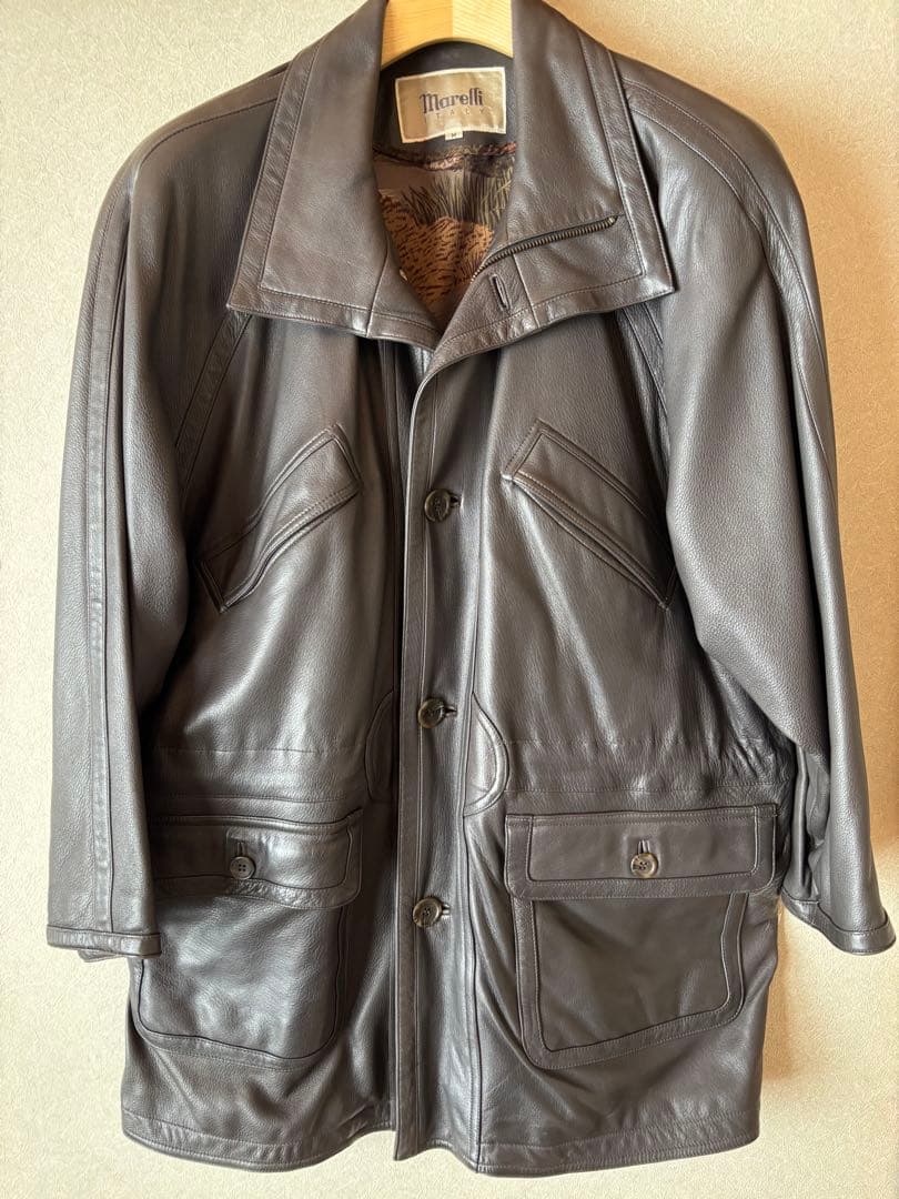 トリ　激レア美品M￼arelliマレリー最高品質　鹿革コート　ディアスキン