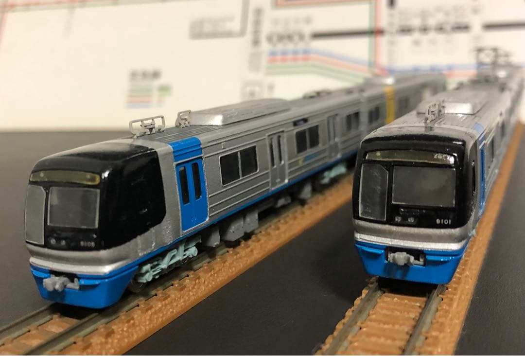 管理番号1602 北総9100形Nゲージ イエロートレイン金属製キット組立品8両 管理番号1602 北総9100形Nゲージ イエロートレイン金属製キット組立品8