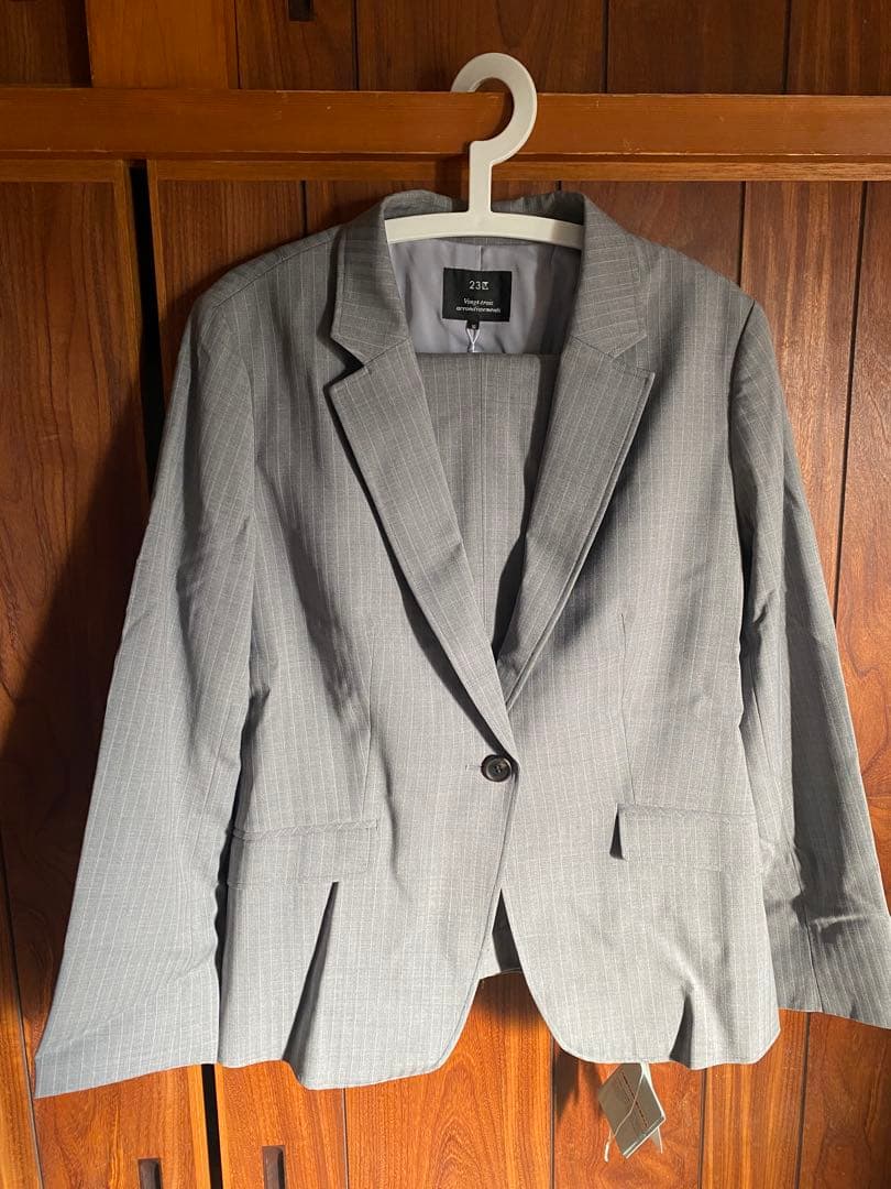 【58%引き】 23区　スーツ　セットアップ　グレー　ジャケット　パンツ　グレー