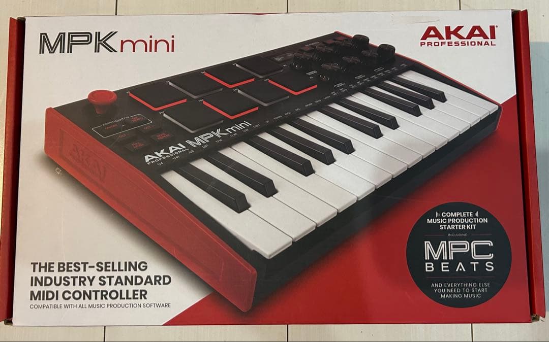 AKAI MPK mini MIDIキーボード Akai MPK Mini MK3 White – 25-Key USB MIDI Keyboard w/ Pads & Knobs