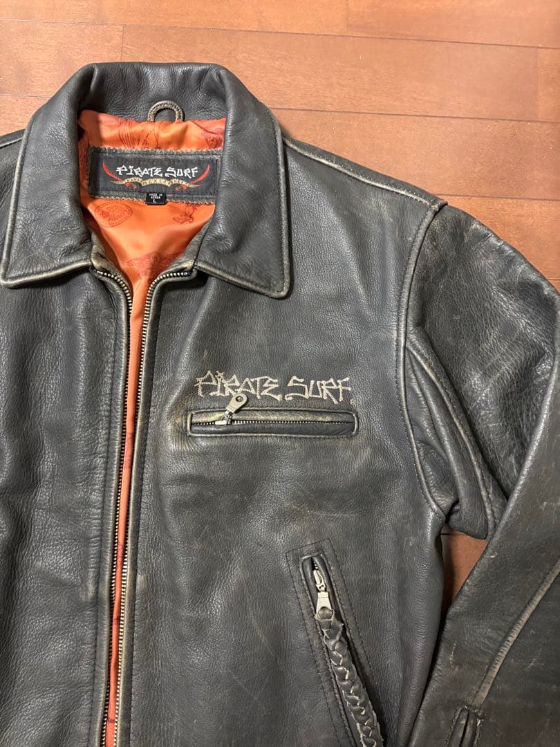 「レア」vintage PIRATE SURF リアルレザージャケット　本革