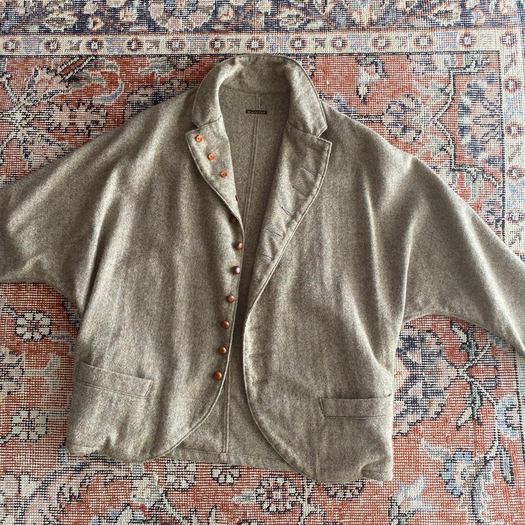 キャピタル KAPITAL ジャケット ウール混 ドルマンスリーブ 変形