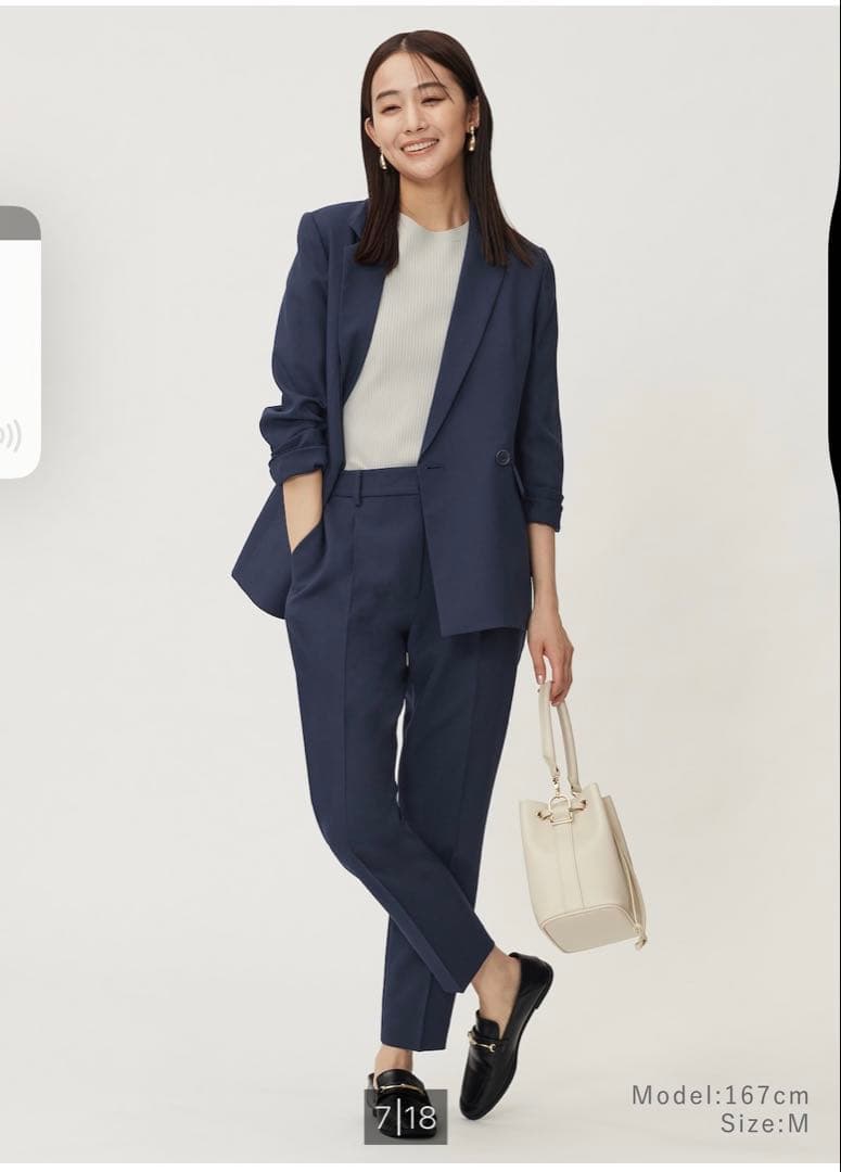 PLST ネイビー ダブルブレスト ビジネススーツセット