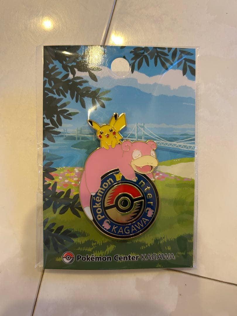 ポケモンセンターカガワ 香川限定 ヤドン ピカチュウ ロゴピンズ、記念