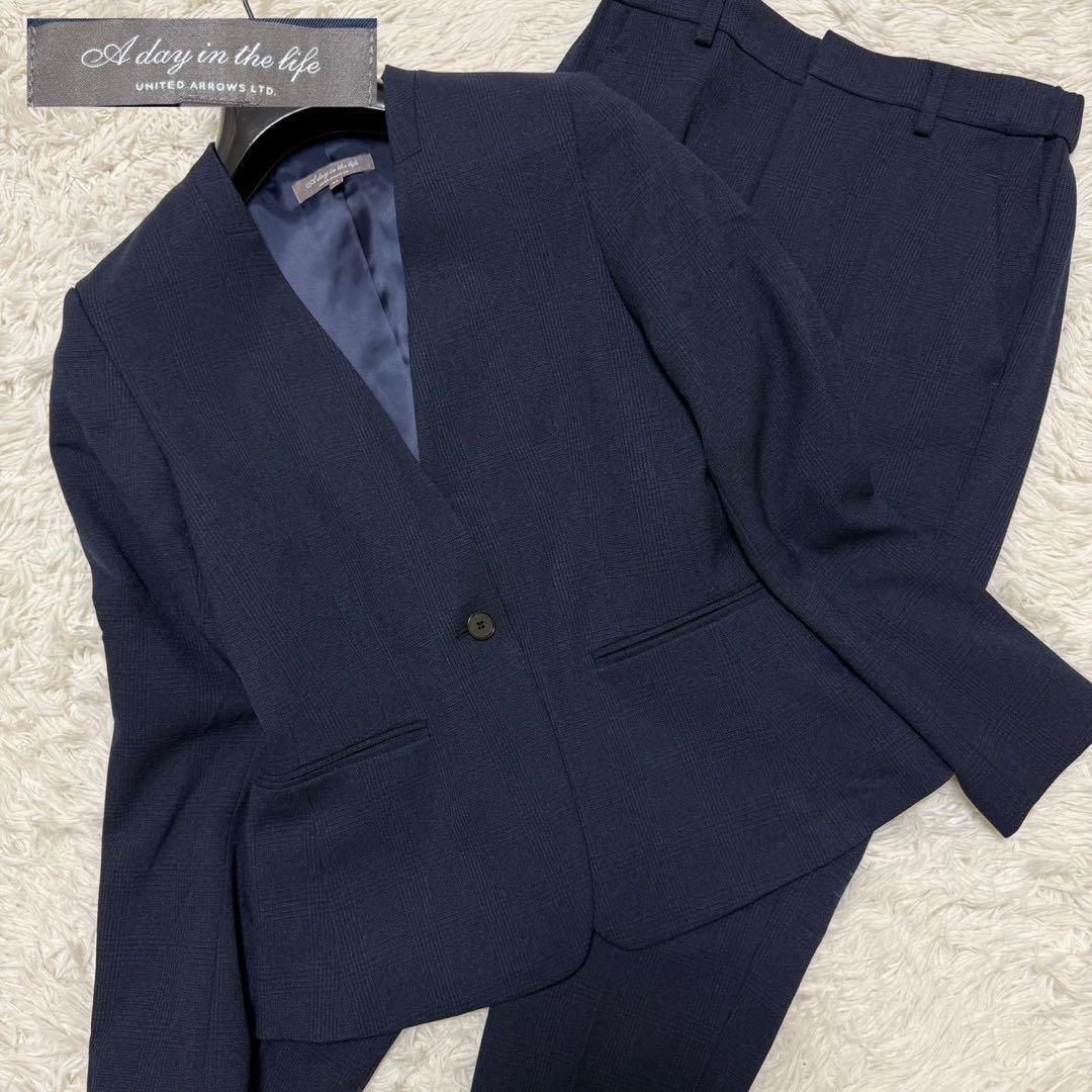 ✨未使用級✨ユナイテッドアローズ パンツスーツ チェック ノーカラー 1ボタン 楽天市場】チェック（ブランドユナイテッドアローズ）（スーツ
