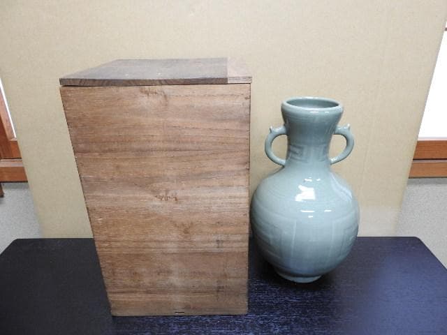 三田青磁耳付花器　保存箱　MA79 通販 激安 三田青磁耳付花器 保存箱 MA79 工芸品 - 工芸品