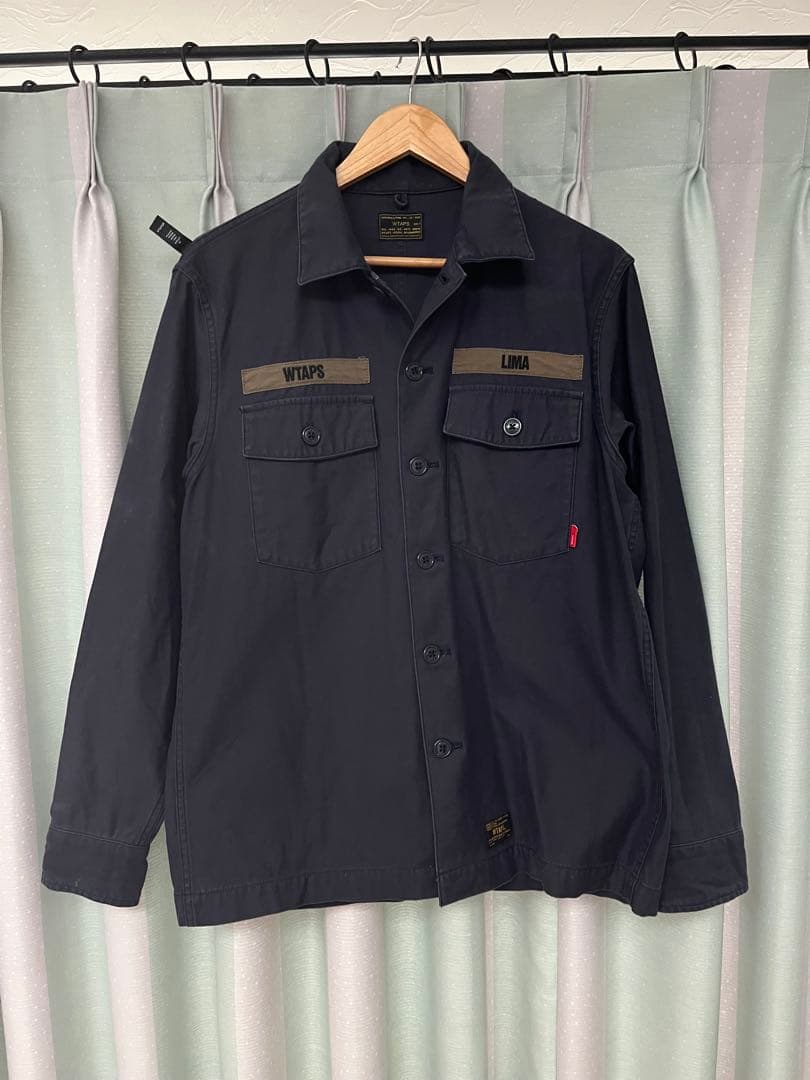 WTAPS BUDS LS ダブルタップス バッズネイビー L 長袖シャツ