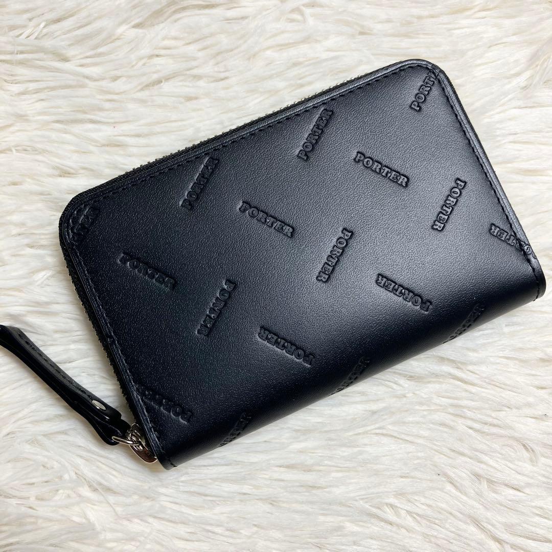 【未使用】ポーター ケース 総柄 ラウンドジップ