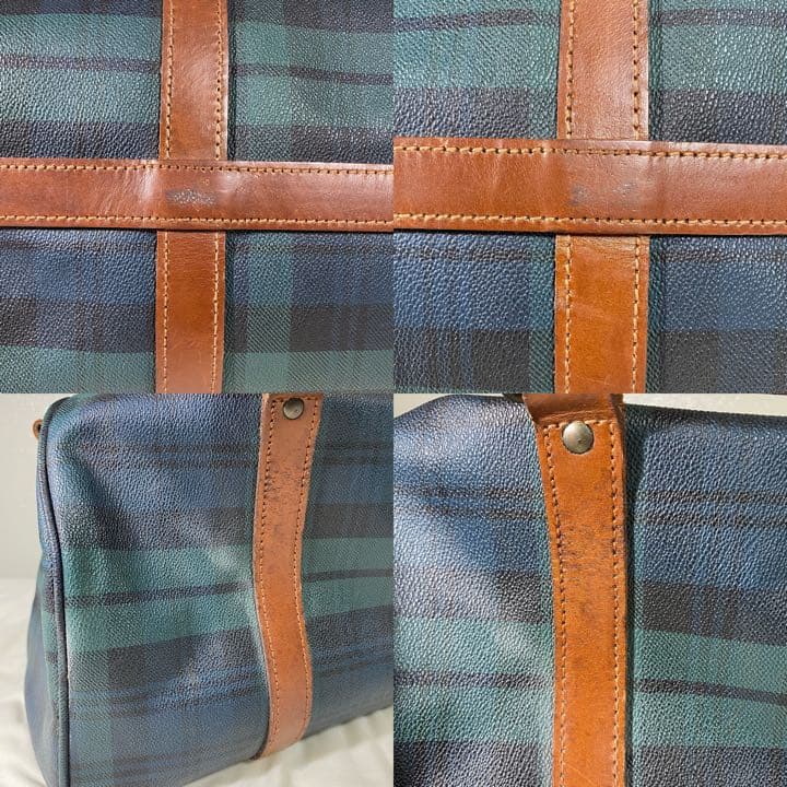 希少✨ポロラルフローレン ミニボストンバッグ チェック柄 グリーン