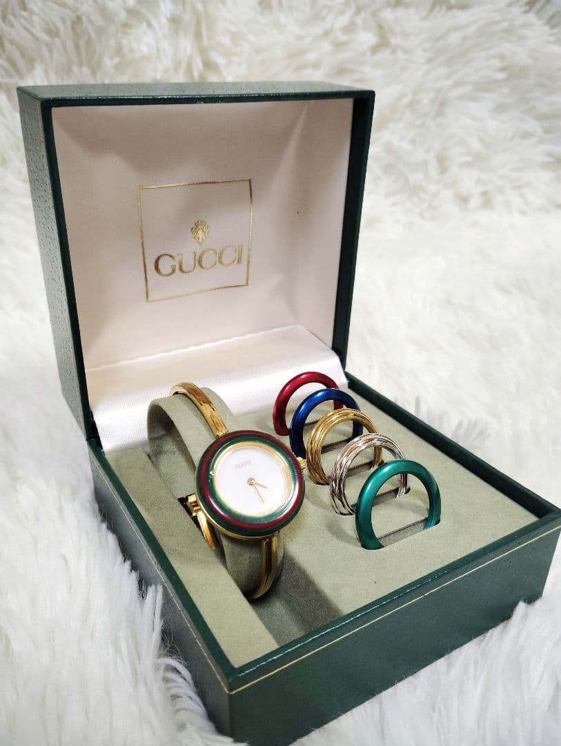 動作未確認ジャンク品GUCCI グッチ チェンジベゼル 腕時計