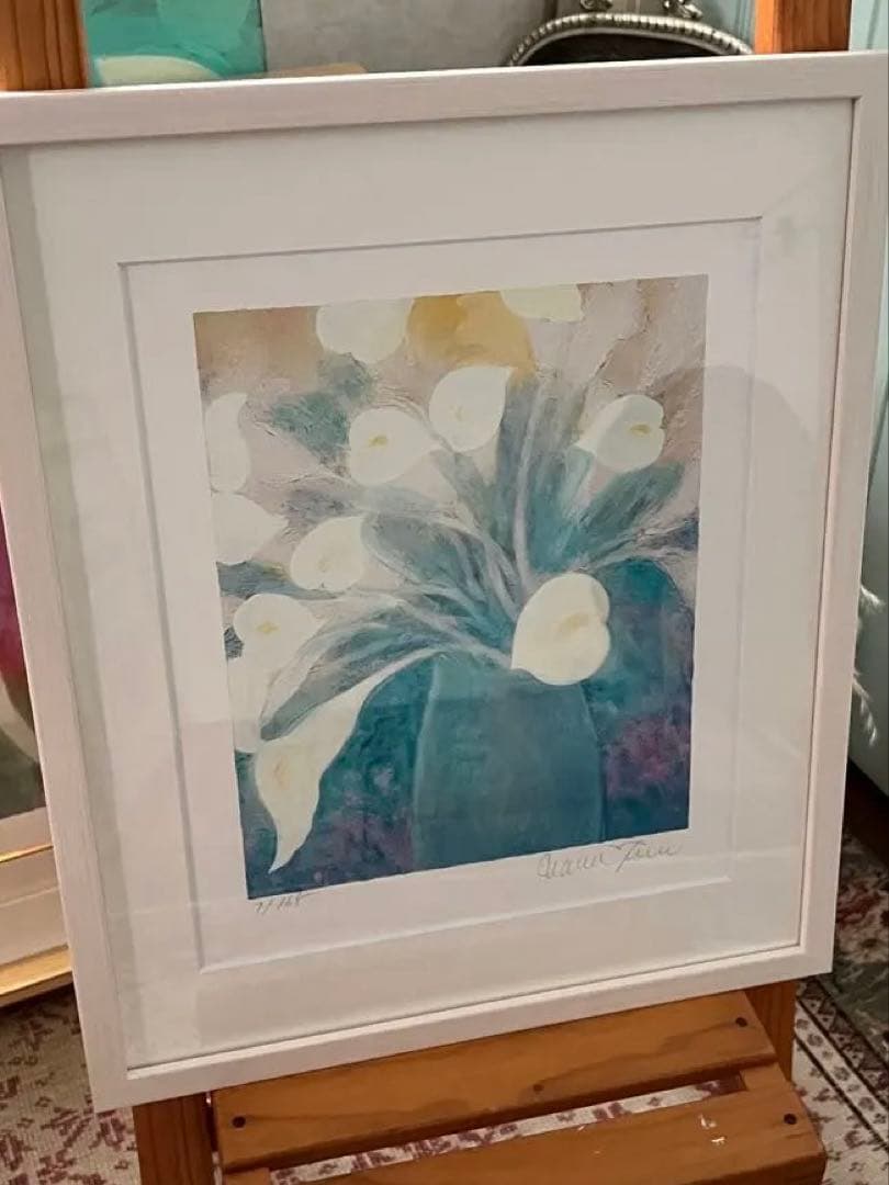 新品額入ジクレー　限定版画　直筆サイン、ED、証明書有　ジニー・キム　白い花 2026年最新】ジニー キムJeannieの人気アイテム - メルカリ