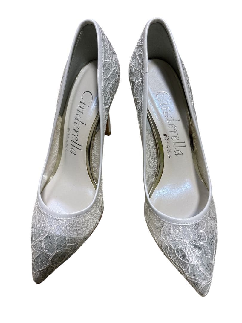DIANA レースパンプス 22.5cm ポインテッドトゥ 日本製 美品 白 - メルカリ