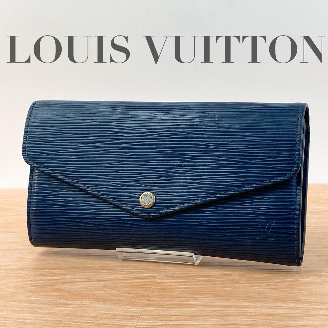 ルイヴィトン エピ ポルトフォイユ サラ 長財布 ブルー 青系 M60585