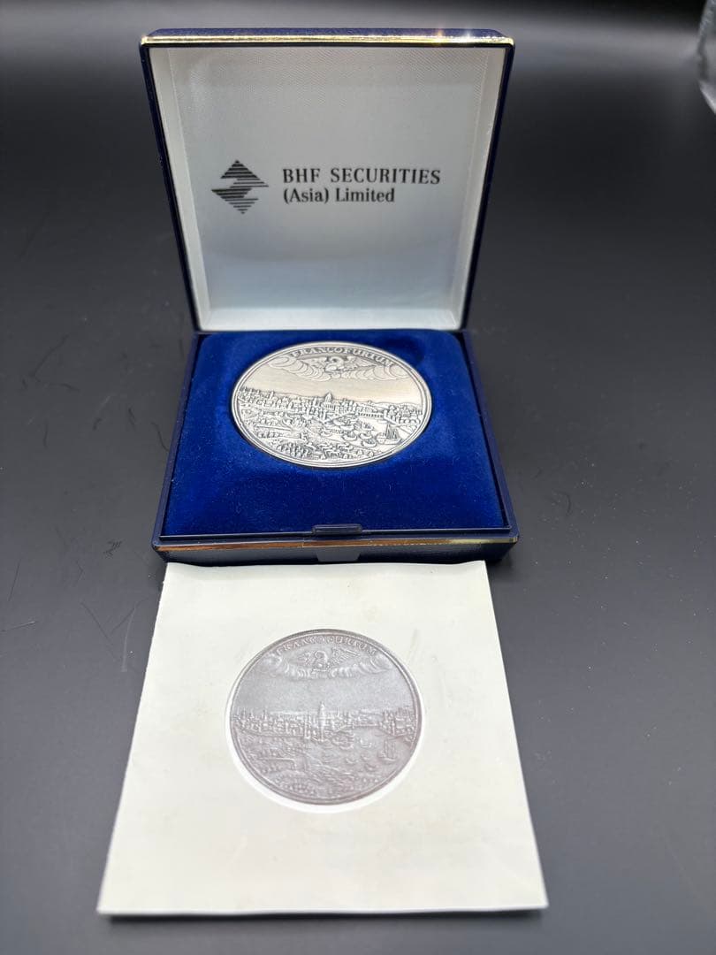 純銀　フランクフルト風景 純銀製メダル BHF SECURITIES