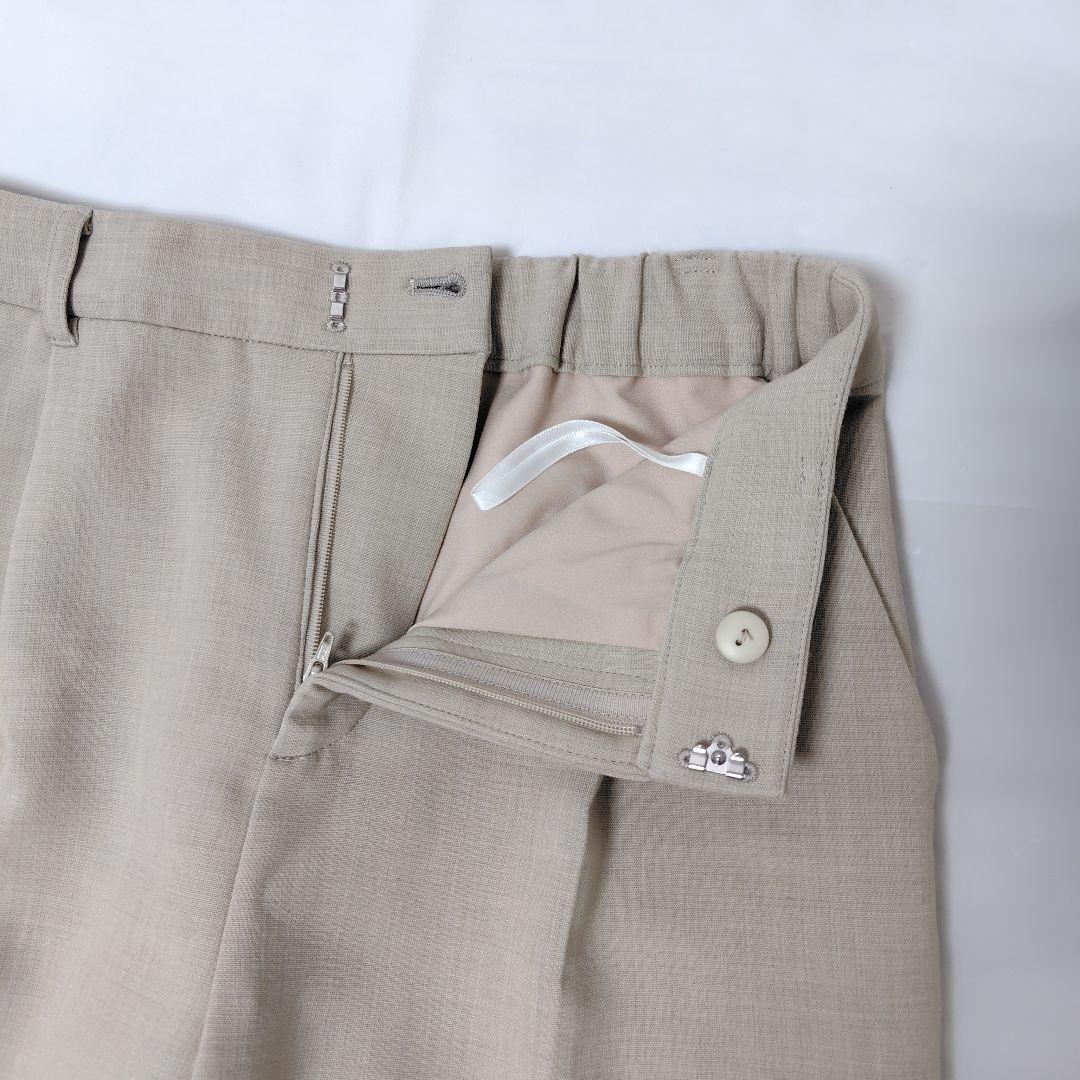 美品 INDIVI 洗える リバー 二重織 ノーカラー ジャケット