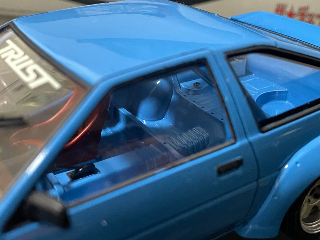 アオシマ 1/24 AE86 レビン N2 エンジン付き カスタム - メルカリ