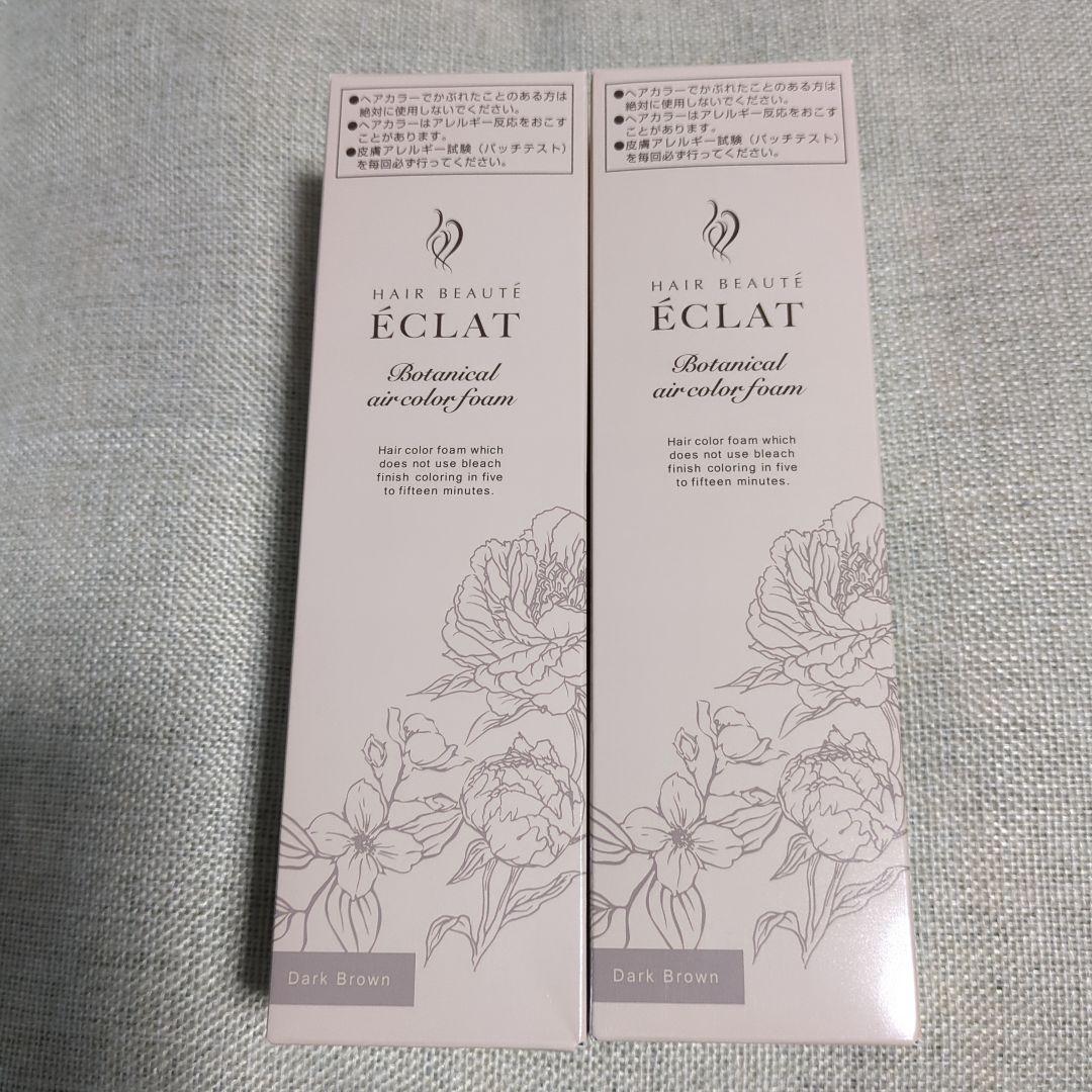 ヘアボーテエクラ　ボタニカルエアカラーフォーム　ダークブラウン2本