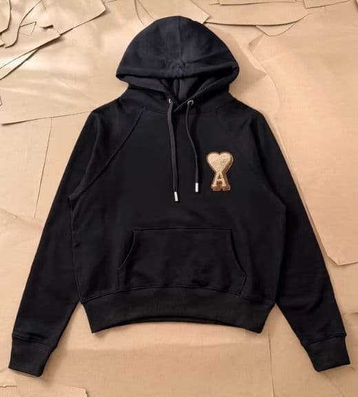 AMI PARIS ロゴ パーカー ブラック M