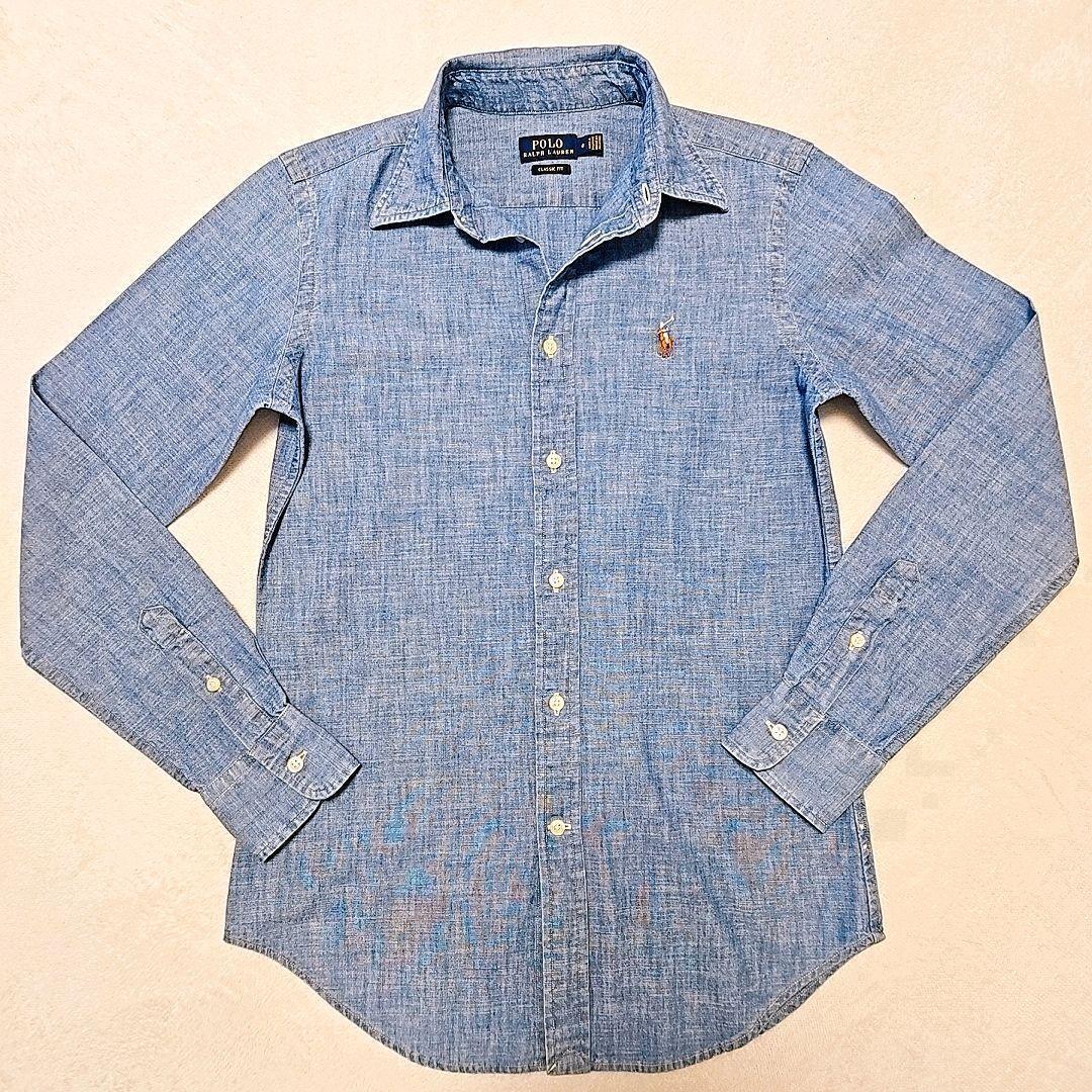未使用級 ポロラルフローレン ダンガリーシャツ マルチポニー
