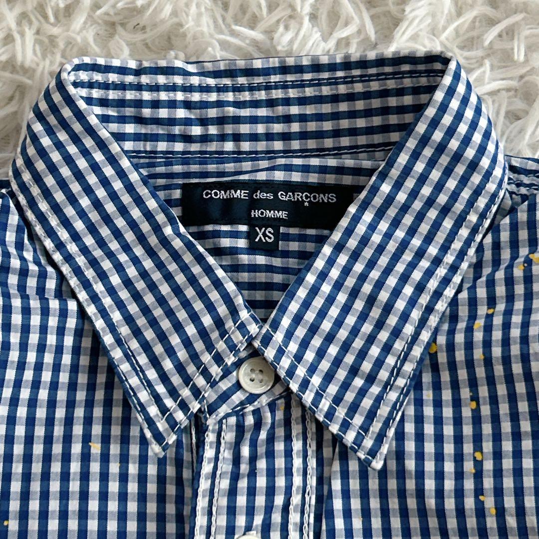 希少品✨ コムデギャルソンオム ペンキ加工 ギンガムチェックロング