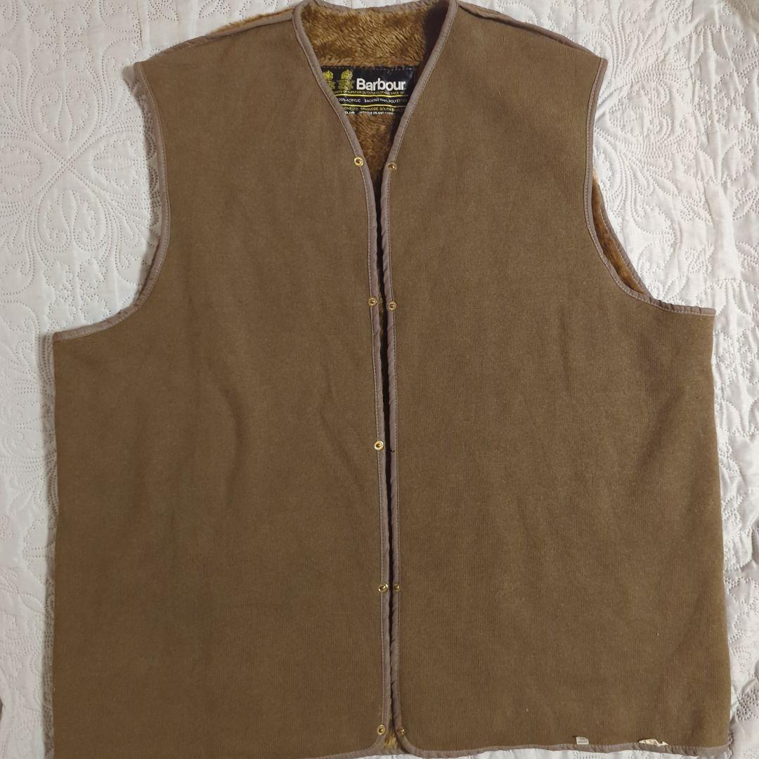 80s イギリス製 バブアー ファー ライナー ベスト C46 オーバーサイズ