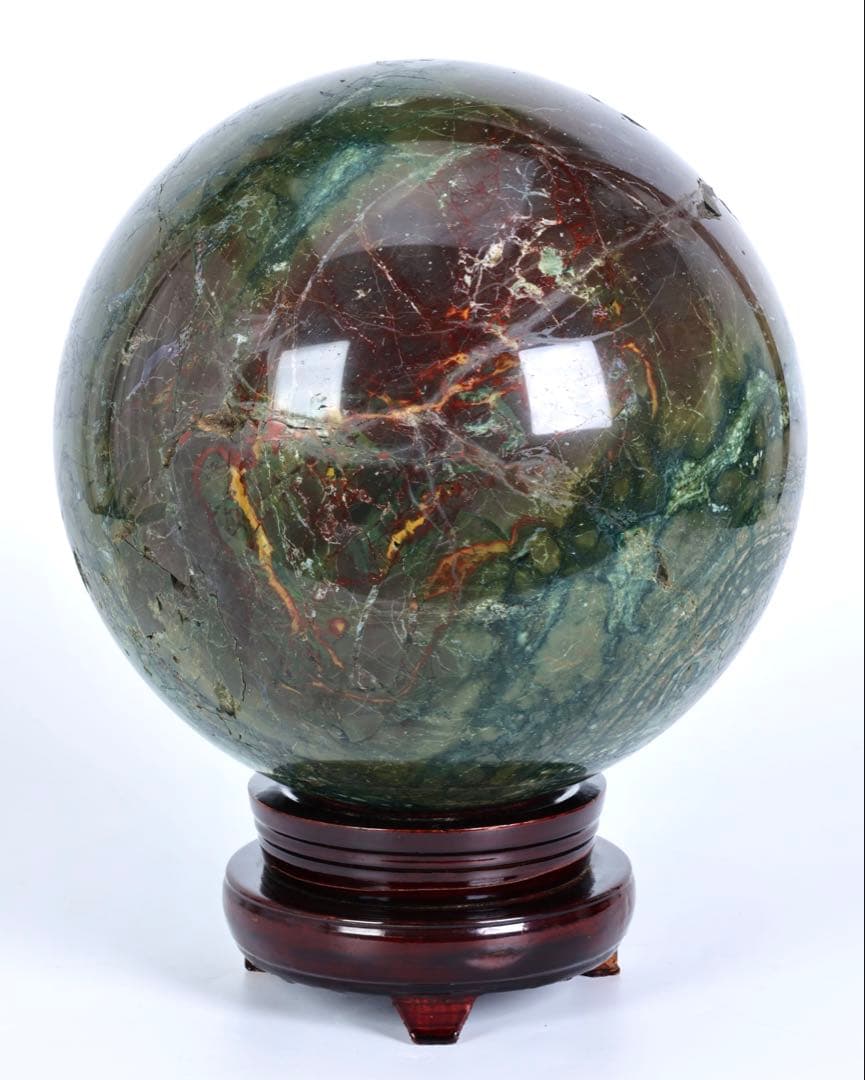 特大22.7kg 五色石 碧玉　玉 鑑賞石 飾石 天然石 美石 原石 大玉 台座