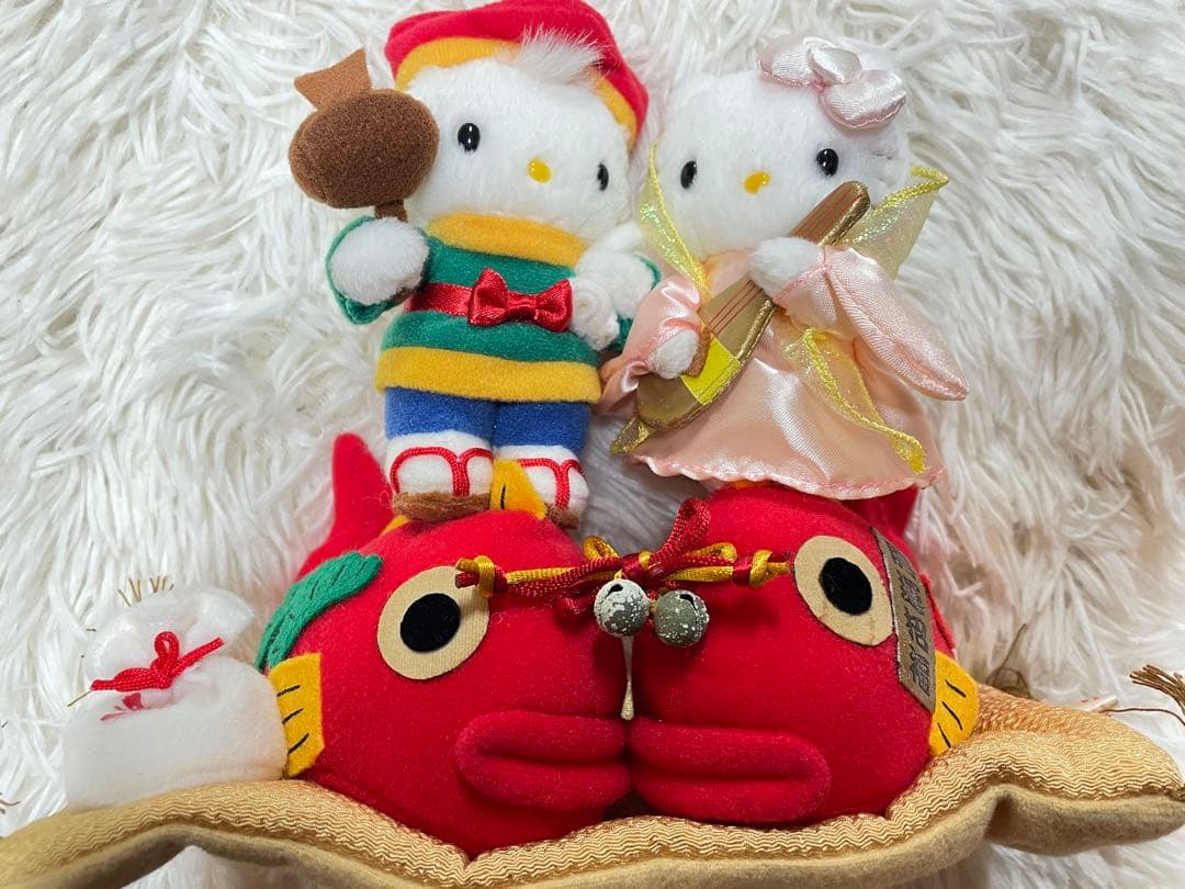 【未使用】ハローキティ　開運招福のぬいぐるみ　置き物　ダニエル レトロ