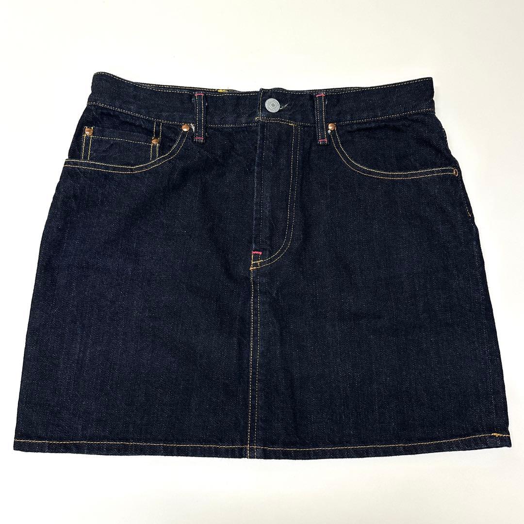 EVISU エヴィス donna デニムスカート カモメ ペイント Mサイズ - メルカリ