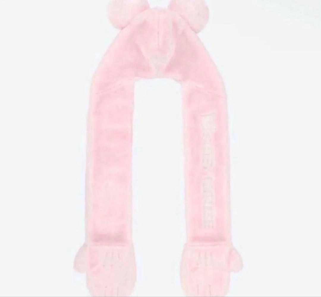 ミニー マフラーキャップ ピンク ファンキャップ ディズニー - メルカリ