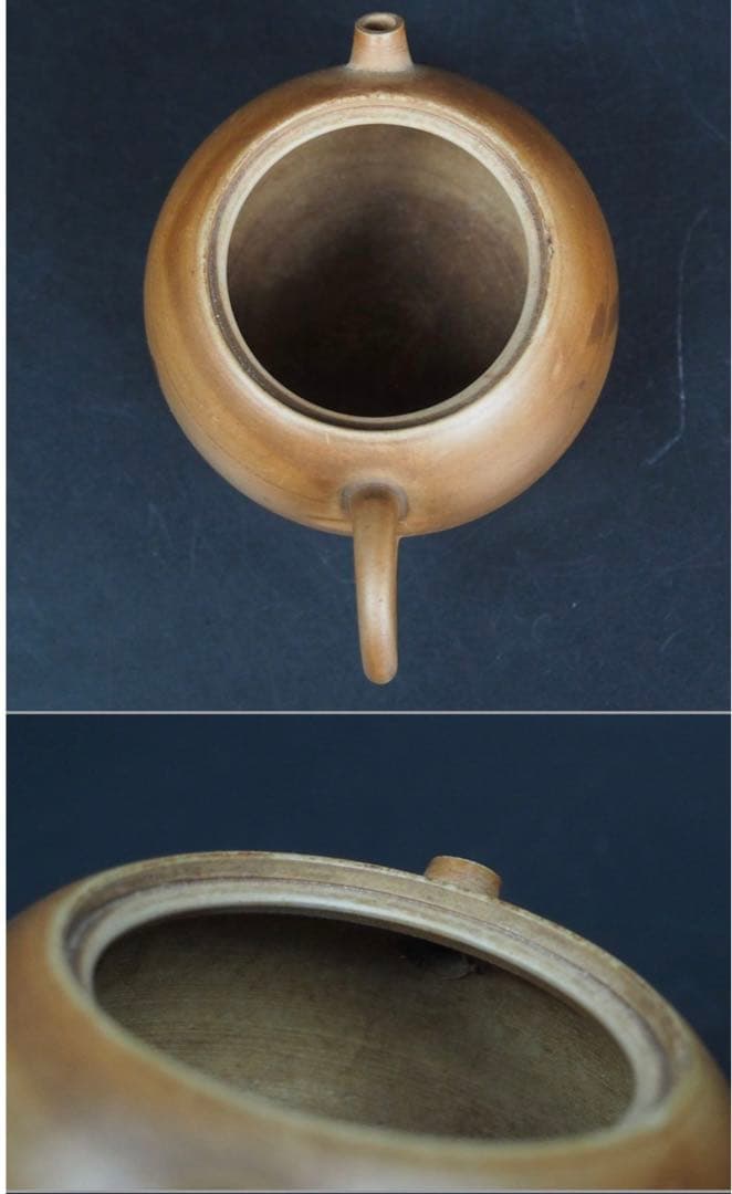 送料無料 18世紀初頭 江戸期白備前焼急須一対 箱付 ☆博物館級