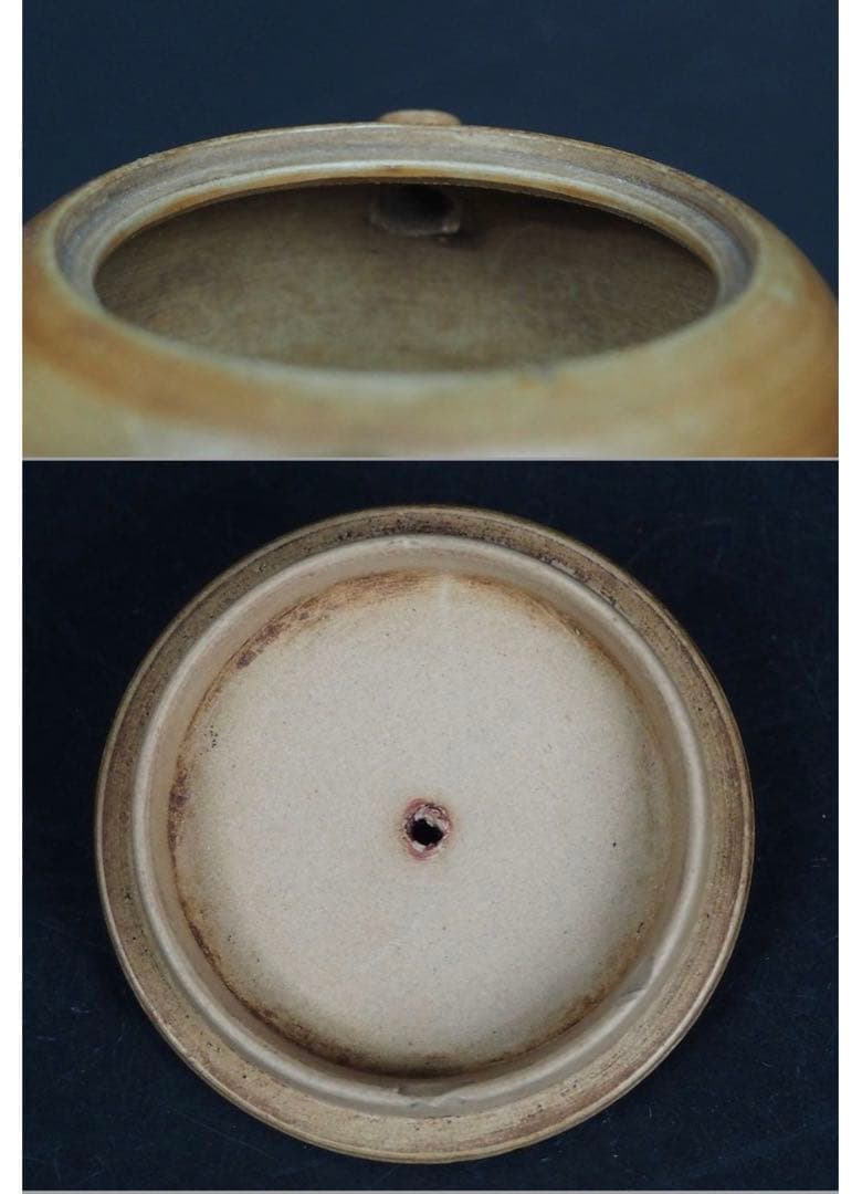 送料無料 18世紀初頭 江戸期白備前焼急須一対 箱付 ☆博物館級