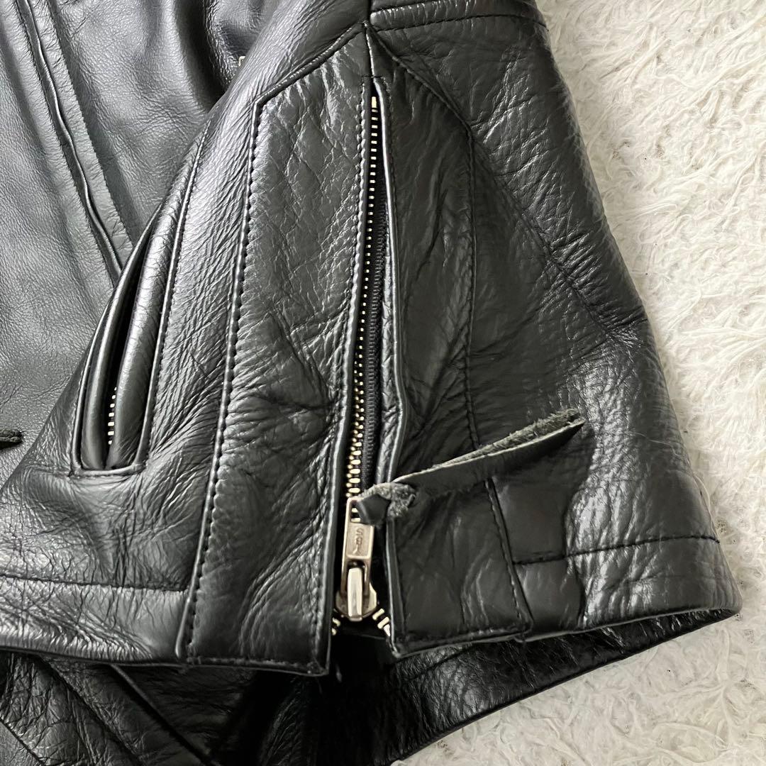 《美品珍品早い者勝ち》y'2 leatherシングルライダース本革リアルレザー